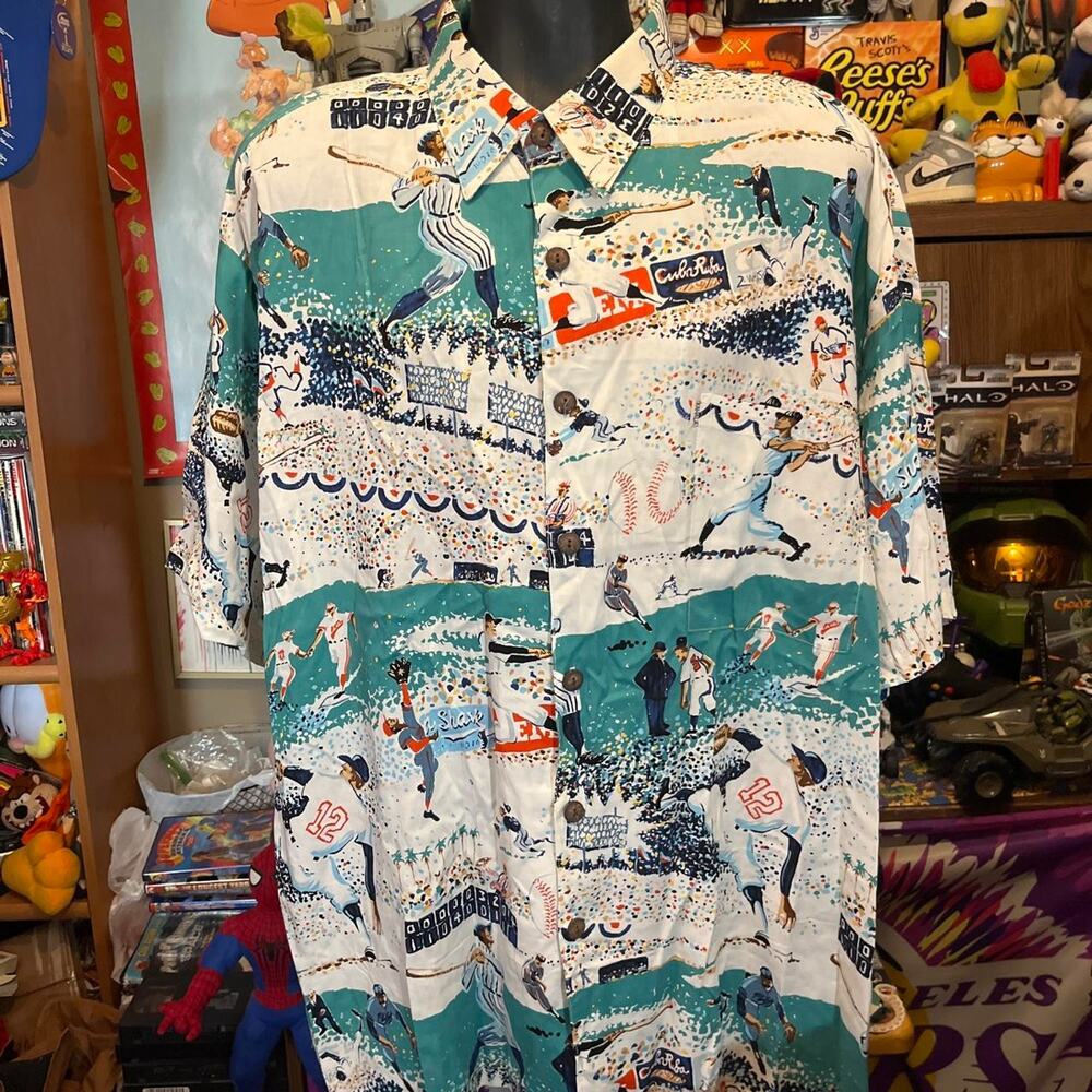 Rare John Severson Miami Baseball Button Up NWT Size 2XL